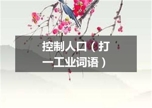 控制人口（打一工业词语）