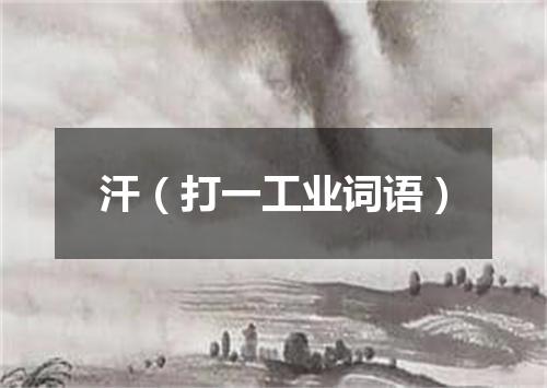 汗（打一工业词语）