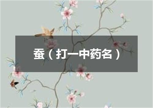 蚕（打一中药名）