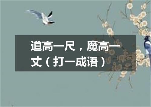 道高一尺，魔高一丈（打一成语）