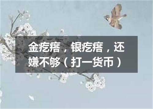 金疙瘩，银疙瘩，还嫌不够（打一货币）