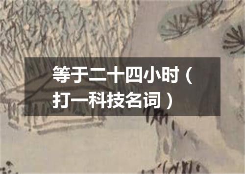 等于二十四小时（打一科技名词）