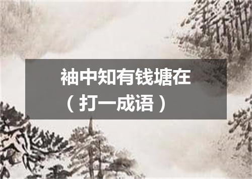 袖中知有钱塘在（打一成语）