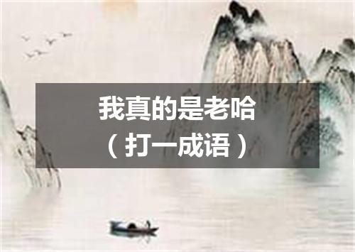 我真的是老哈（打一成语）