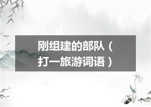 刚组建的部队（打一旅游词语）