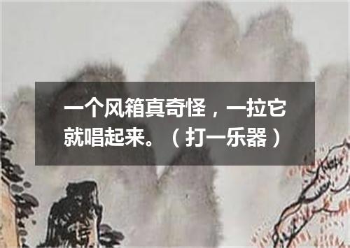 一个风箱真奇怪，一拉它就唱起来。（打一乐器）