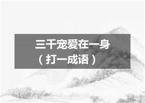 三千宠爱在一身（打一成语）