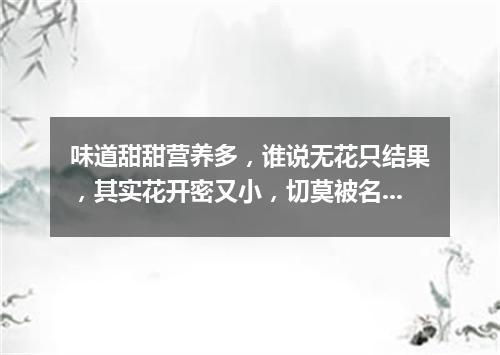 味道甜甜营养多，谁说无花只结果，其实花开密又小，切莫被名所迷惑。（打一植物）