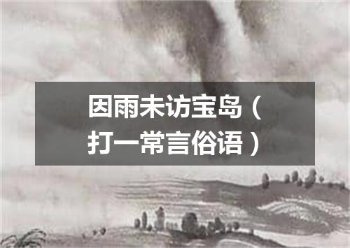 因雨未访宝岛（打一常言俗语）