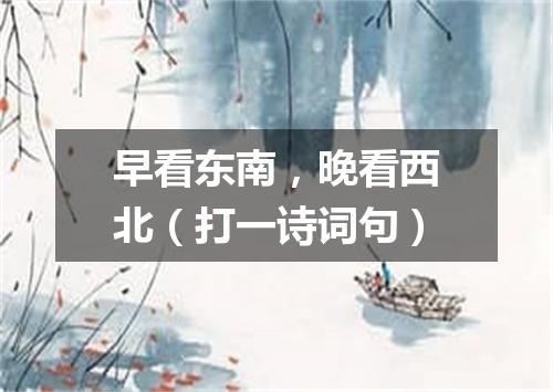 早看东南，晚看西北（打一诗词句）