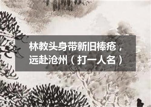 林教头身带新旧棒疮，远赴沧州（打一人名）