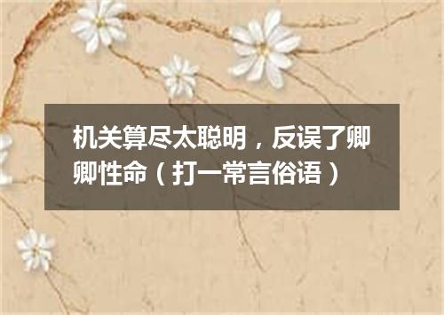 机关算尽太聪明，反误了卿卿性命（打一常言俗语）