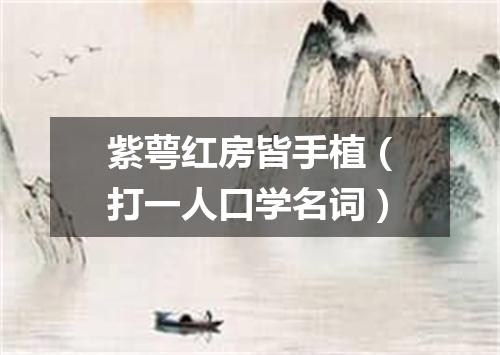 紫萼红房皆手植（打一人口学名词）