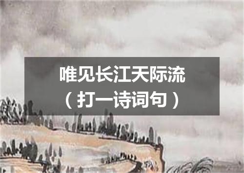 唯见长江天际流（打一诗词句）