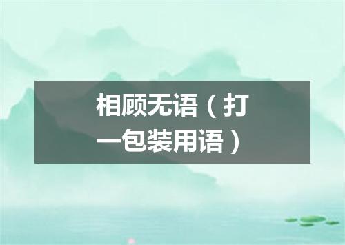 相顾无语（打一包装用语）