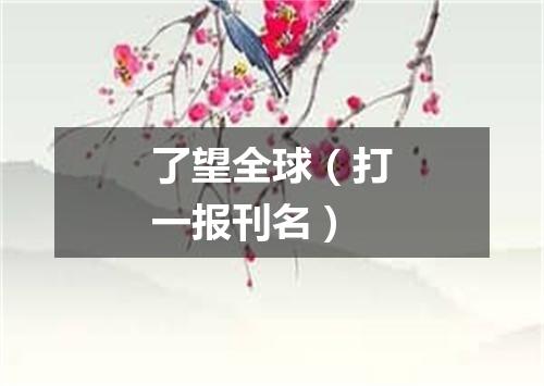 了望全球（打一报刊名）