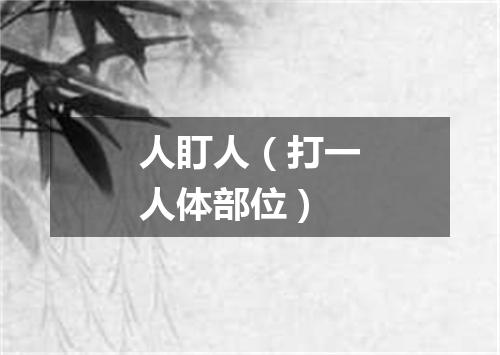 人盯人（打一人体部位）