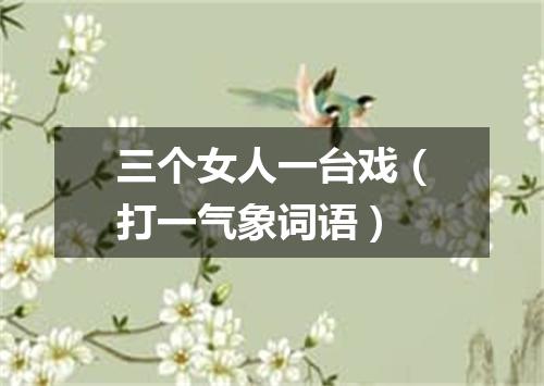 三个女人一台戏（打一气象词语）