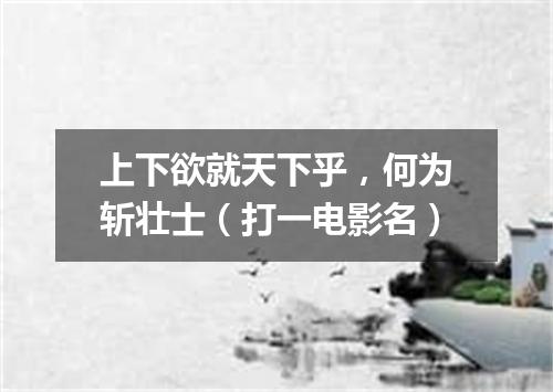 上下欲就天下乎，何为斩壮士（打一电影名）