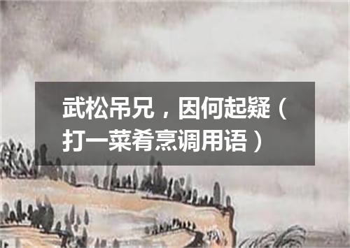 武松吊兄，因何起疑（打一菜肴烹调用语）