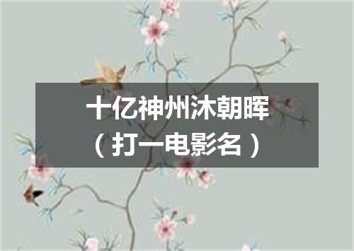 十亿神州沐朝晖（打一电影名）