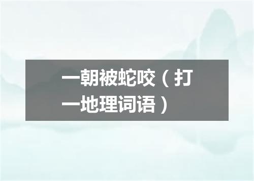 一朝被蛇咬（打一地理词语）