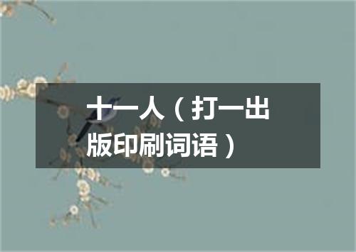 十一人（打一出版印刷词语）
