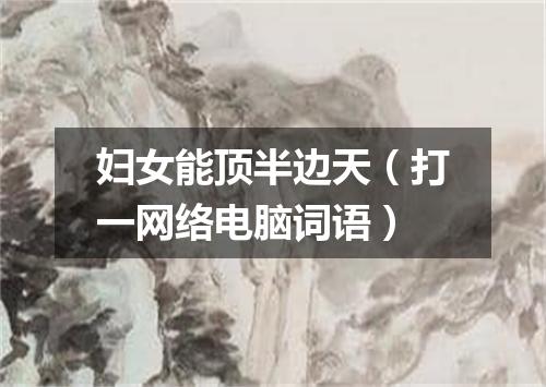 妇女能顶半边天（打一网络电脑词语）