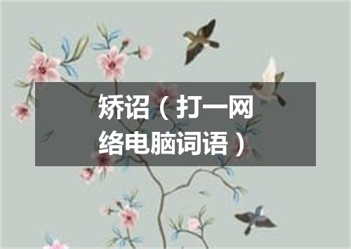 矫诏（打一网络电脑词语）