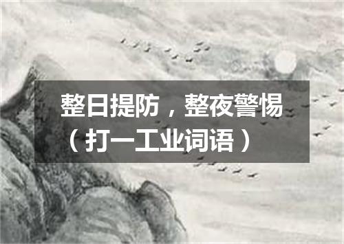 整日提防，整夜警惕（打一工业词语）