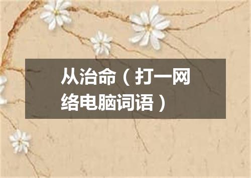从治命（打一网络电脑词语）