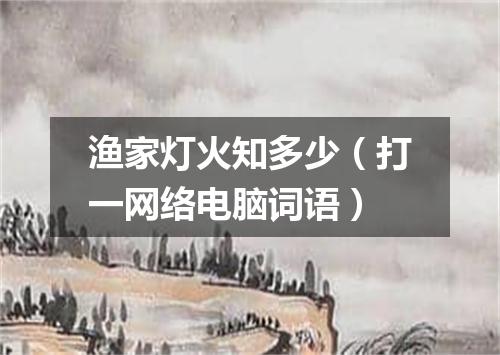 渔家灯火知多少（打一网络电脑词语）