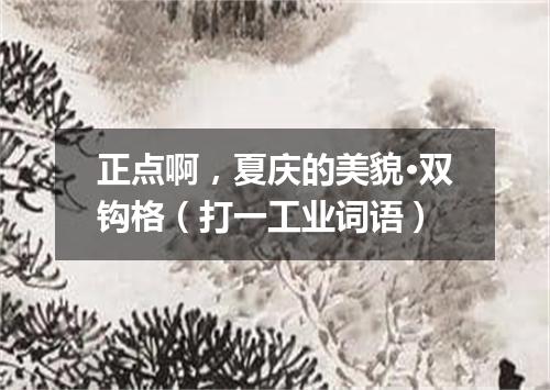 正点啊，夏庆的美貌·双钩格（打一工业词语）