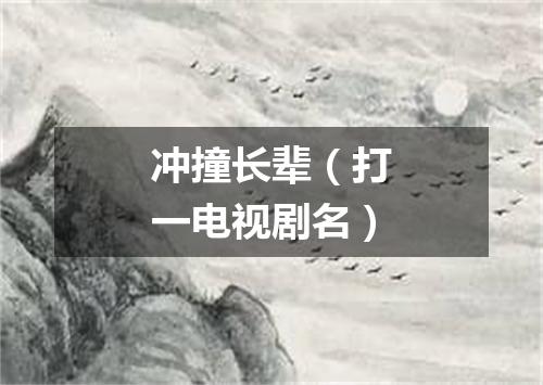 冲撞长辈（打一电视剧名）