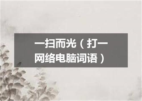 一扫而光（打一网络电脑词语）