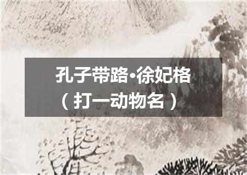 孔子带路·徐妃格（打一动物名）