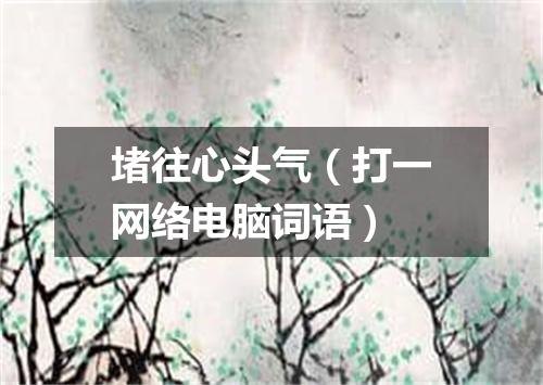 堵往心头气（打一网络电脑词语）