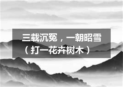 三载沉冤，一朝昭雪（打一花卉树木）