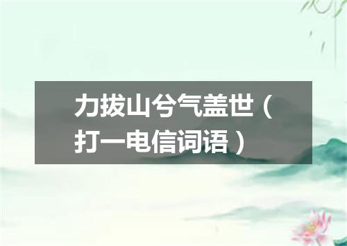 力拔山兮气盖世（打一电信词语）