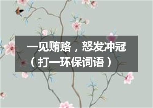 一见贿赂，怒发冲冠（打一环保词语）