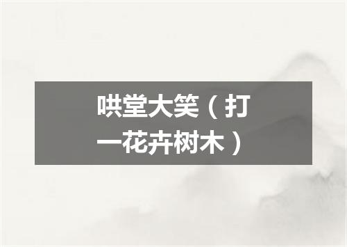 哄堂大笑（打一花卉树木）