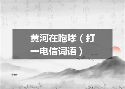 黄河在咆哮（打一电信词语）