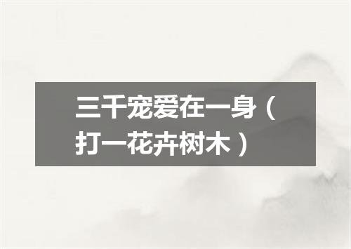三千宠爱在一身（打一花卉树木）