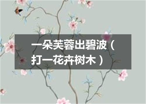 一朵芙蓉出碧波（打一花卉树木）