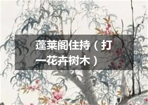 蓬莱阁住持（打一花卉树木）