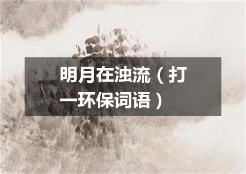 明月在浊流（打一环保词语）