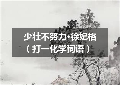 少壮不努力·徐妃格（打一化学词语）