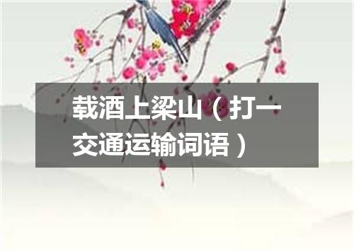 载酒上梁山（打一交通运输词语）