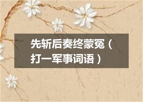先斩后奏终蒙冤（打一军事词语）