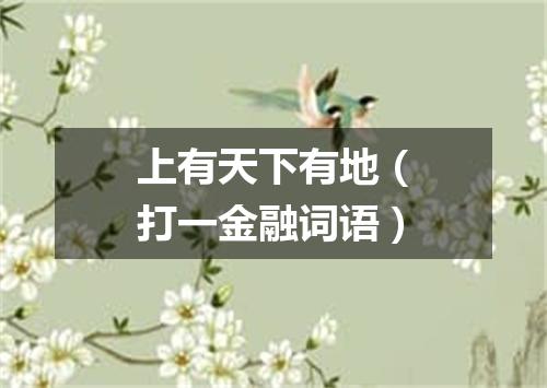 上有天下有地（打一金融词语）
